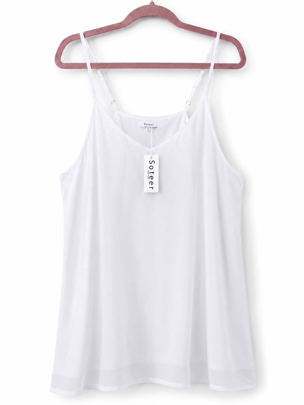 Soteer White Adjustable-Strap Camisole NWT
